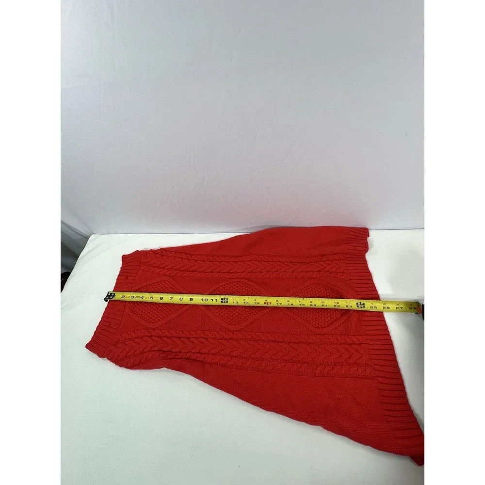 Dog Sweater Puppy Clothing Pet Supply Red Crochet‎ Size XL